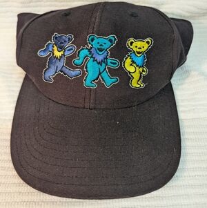 Grateful Dead Dancing Bears Black Cap
